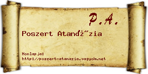 Poszert Atanázia névjegykártya